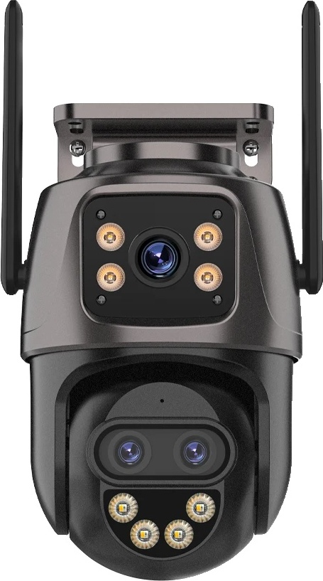 iP kamera 6K Ultra HD WiFi, 3 objektívy s 8x priblížením, farebné nočné videnie, 3 objektívy s 8x priblížením 64G, zástrčka EÚ