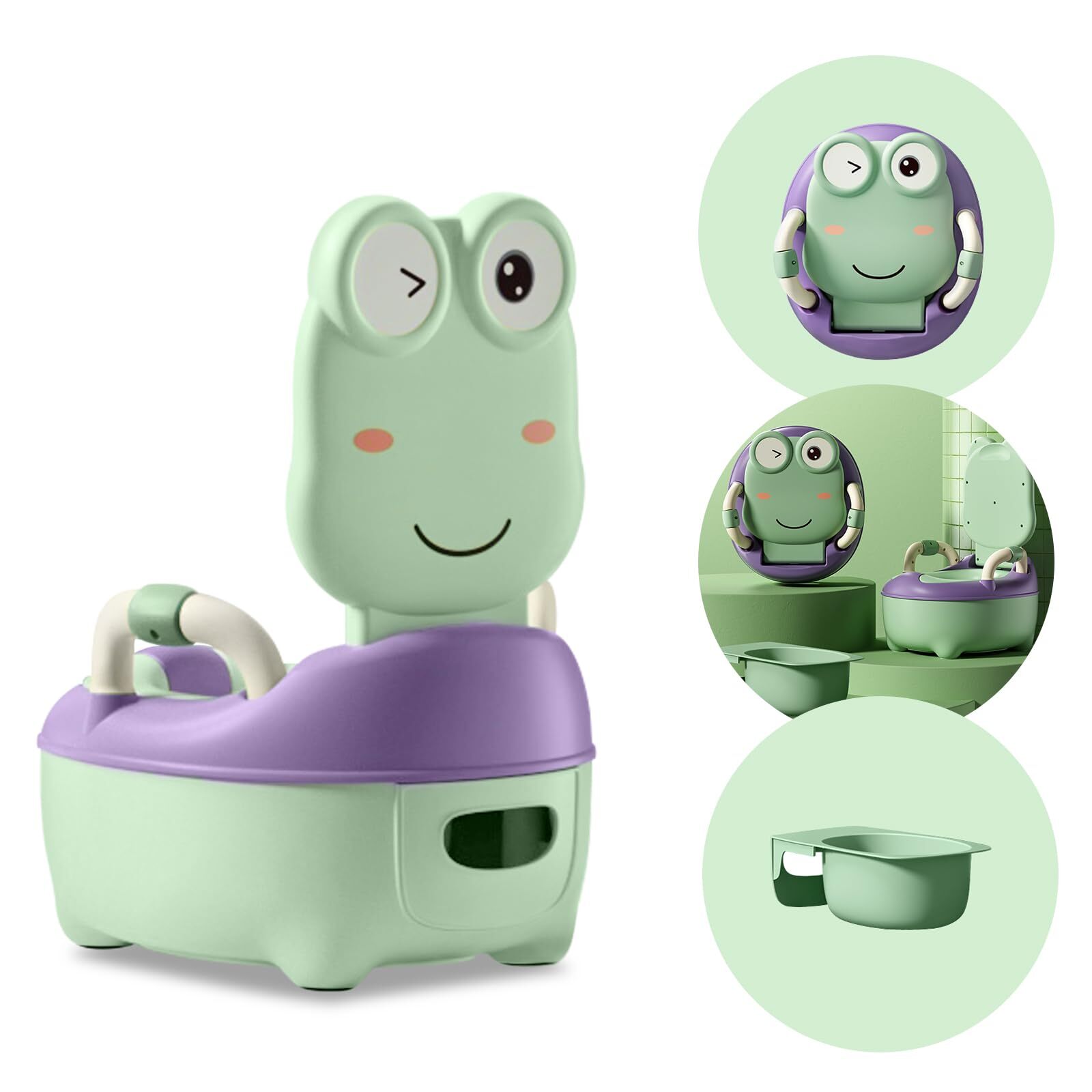 VA-Cerulean Kinder Töpfchen Mit Griffen - Süßer Frosch Fürs Töpfchentraining