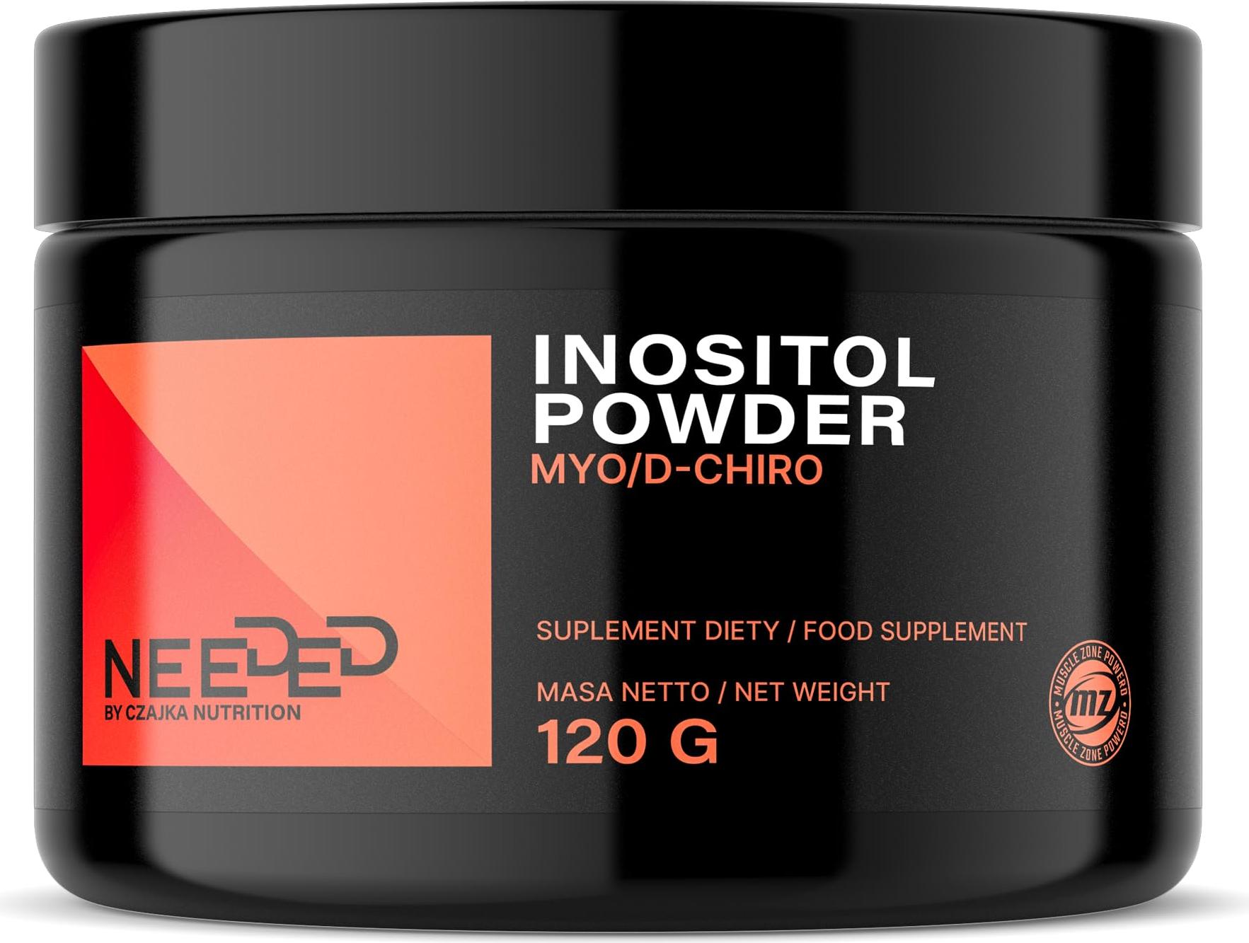 MZ Meet the zone Inositol Powder 120 g - Myo-Inositol + D-Chiro-Inositol - 2000 mg pro Portion - 60 Portionen pro Packung - Vegan und ohne Zusatzstoffe - von MZ NED-00008