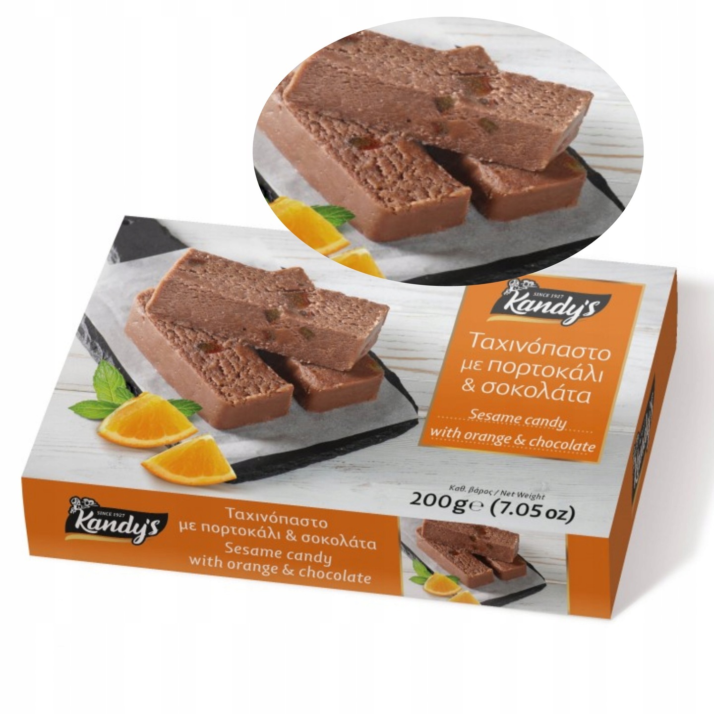 Kandylas Sesamdessert mit Orange & Schokolade 200 g – Griechische Spezialität