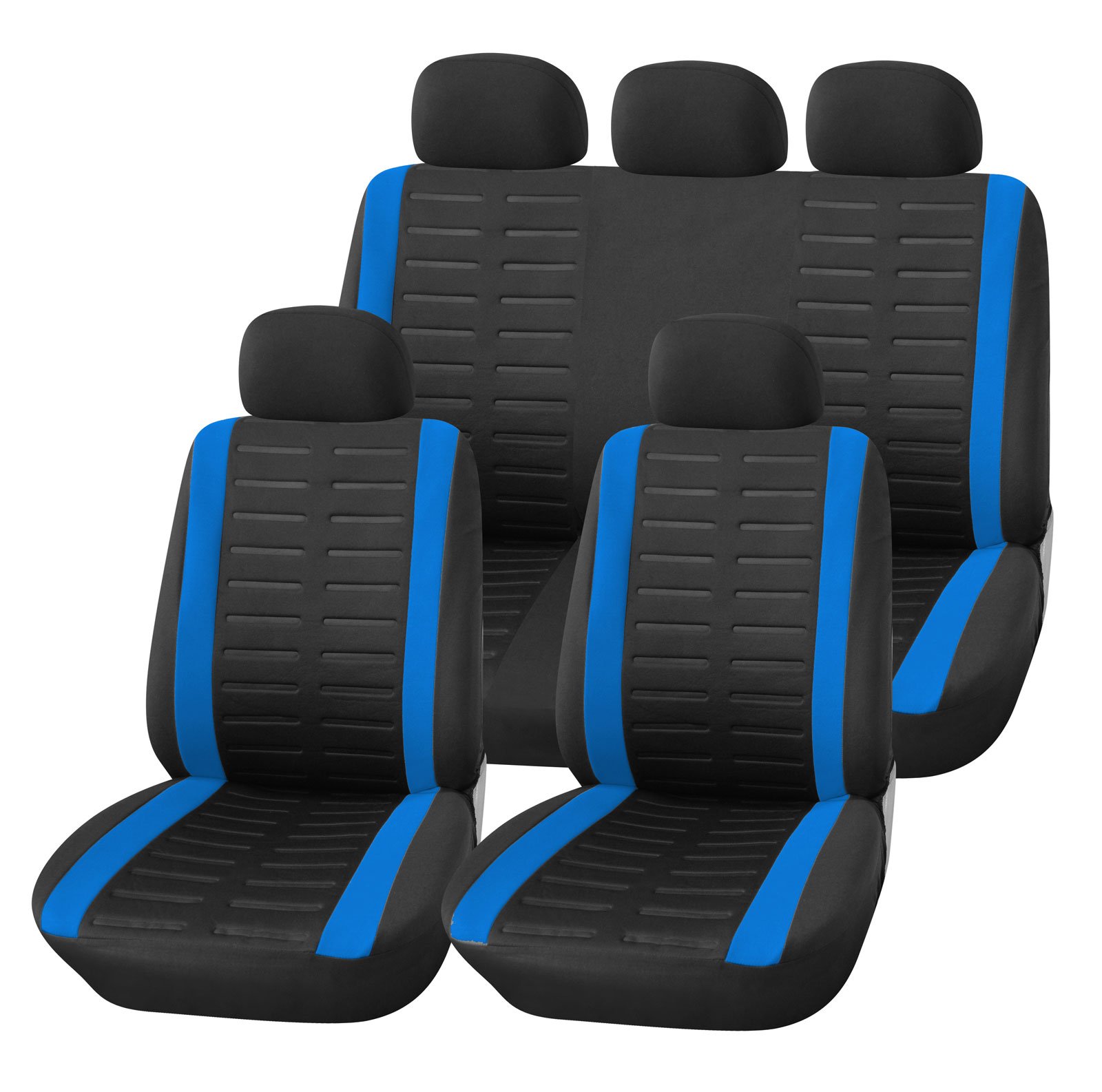 2 vordere Auto Sitzbezug Sitzbezüge Schonbezüge Einteilig Grau Neu für Opel VW