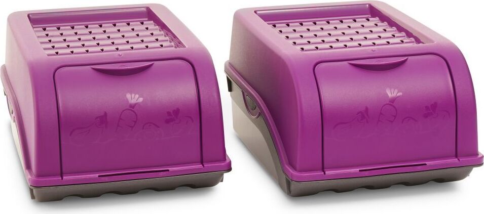 Novaliv Gemüseboxen Kartoffelboxen Vorratsbehälter 3,5l bis 9l (Lila, 2X 3,5l)