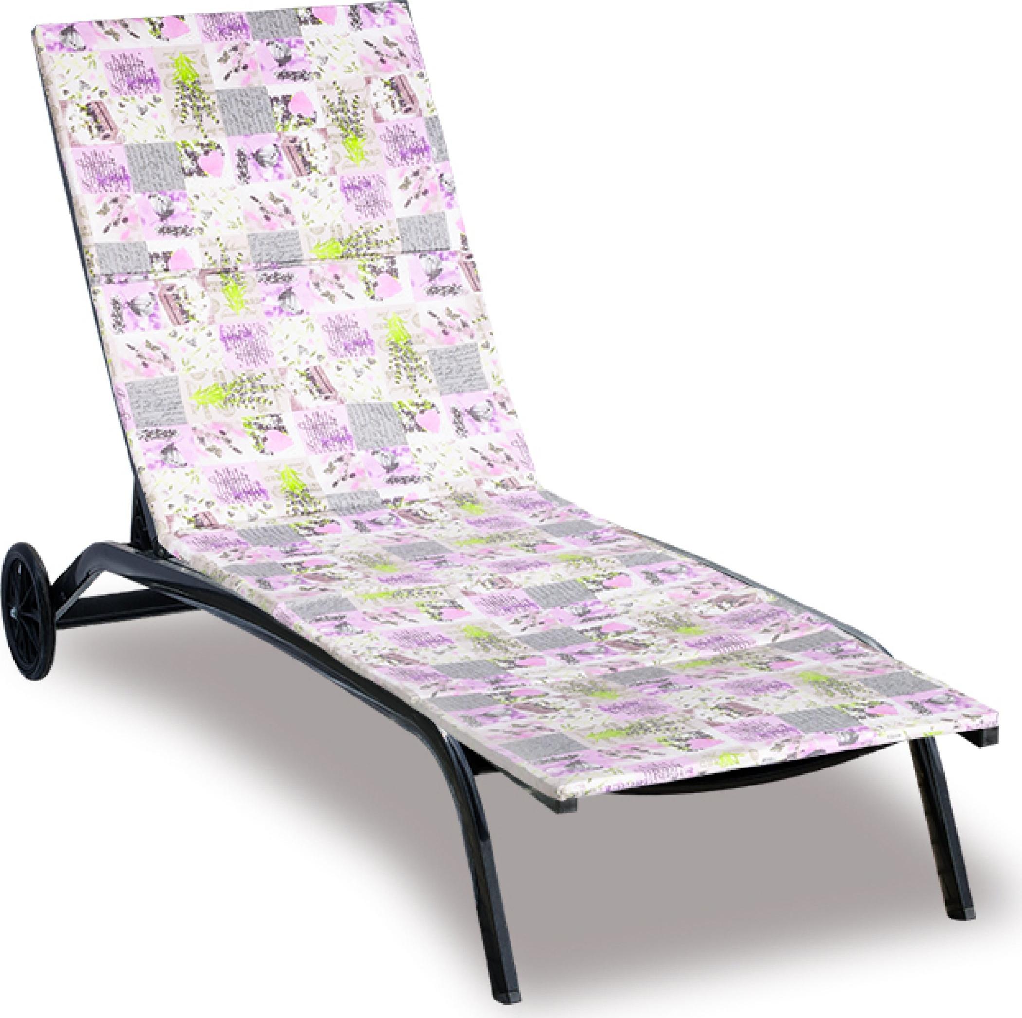 Vankúš na plážové lehátko - poťah na zips - 55x195 cm - sivý