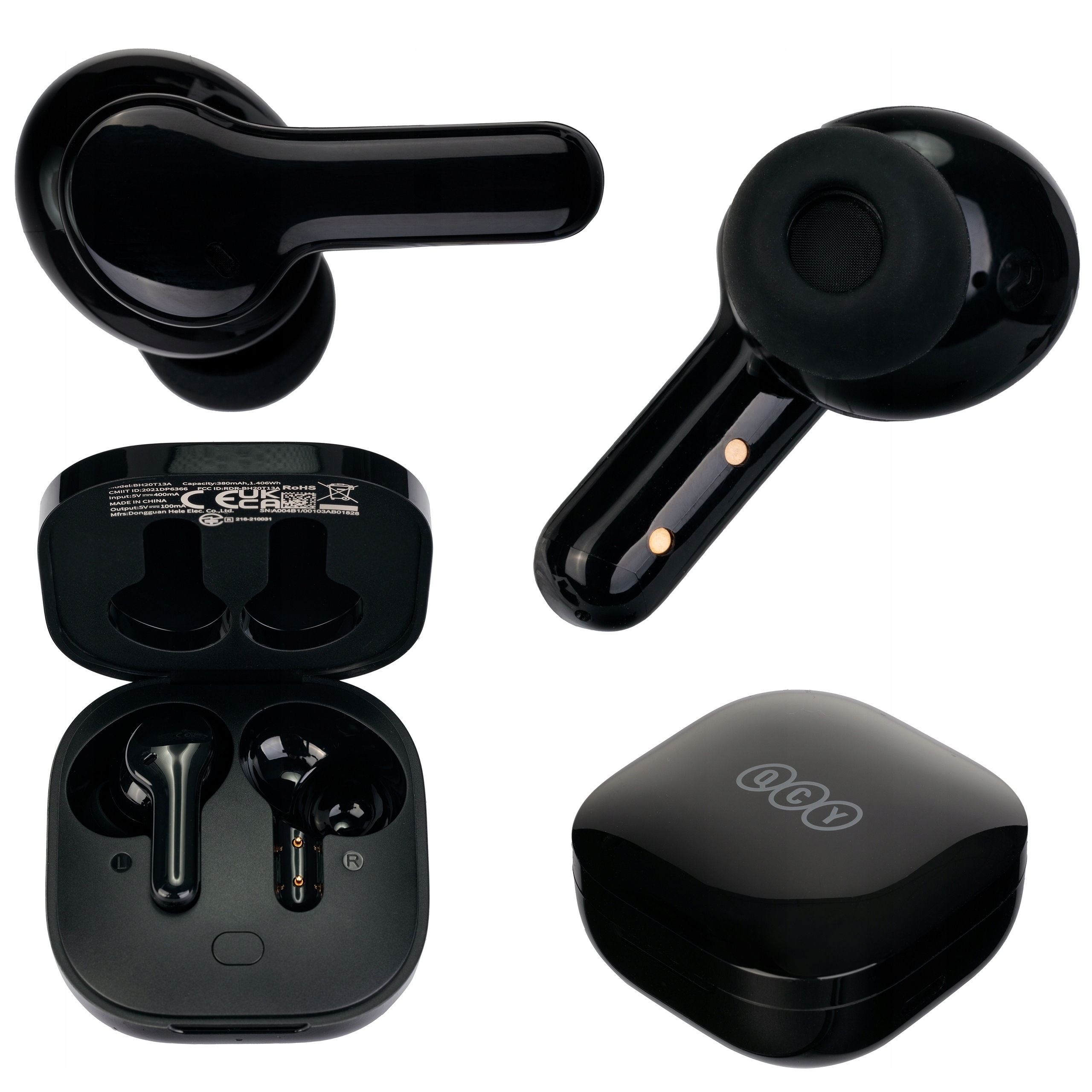 In-Ear Kopfhörer Qcy T13 Bluetooth 5.1 Gehäuse Schwarz Tw BELLA-B-0217
