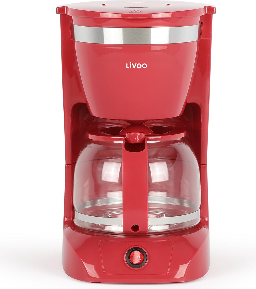 Filterkaffeemaschine 12 tassen 800w rot - Livoo dod163rc