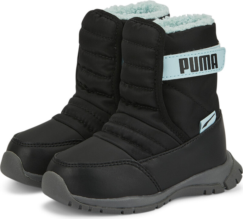 Puma Nieve Winterstiefel Kleinkinder schwarz hellblau Gr 20