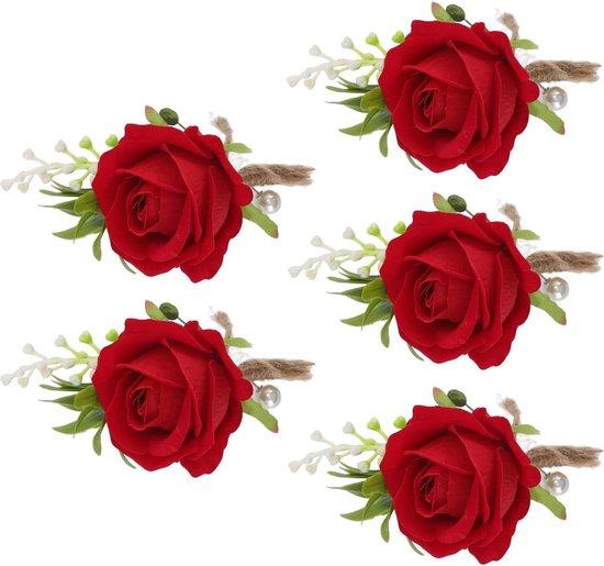 OEM Kunstblumen-Boutonniere Handgefertigt 5pcs Hochzeit 2026