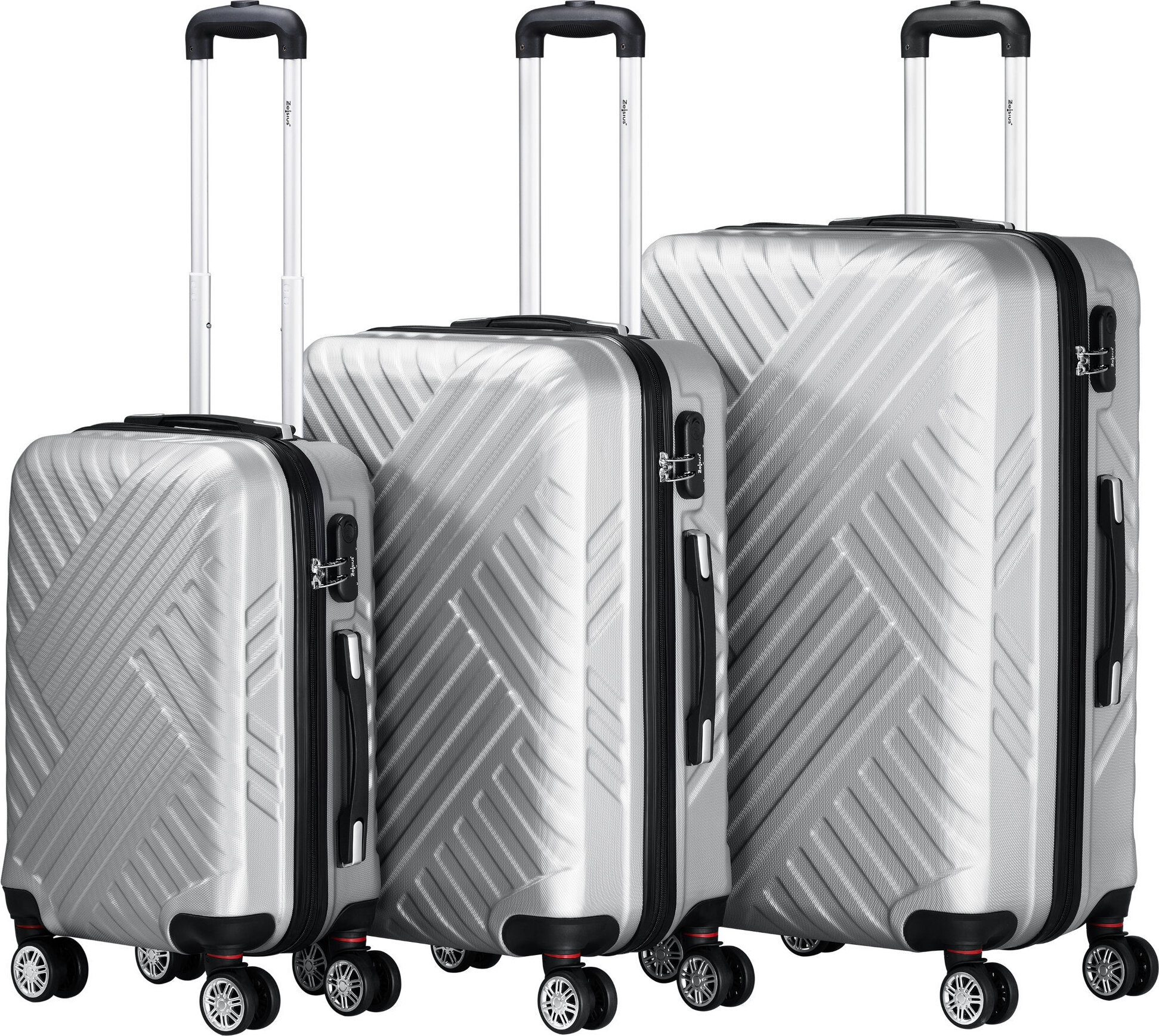 Set di valigie Zelsius pezzi, grigio, valigia da viaggio