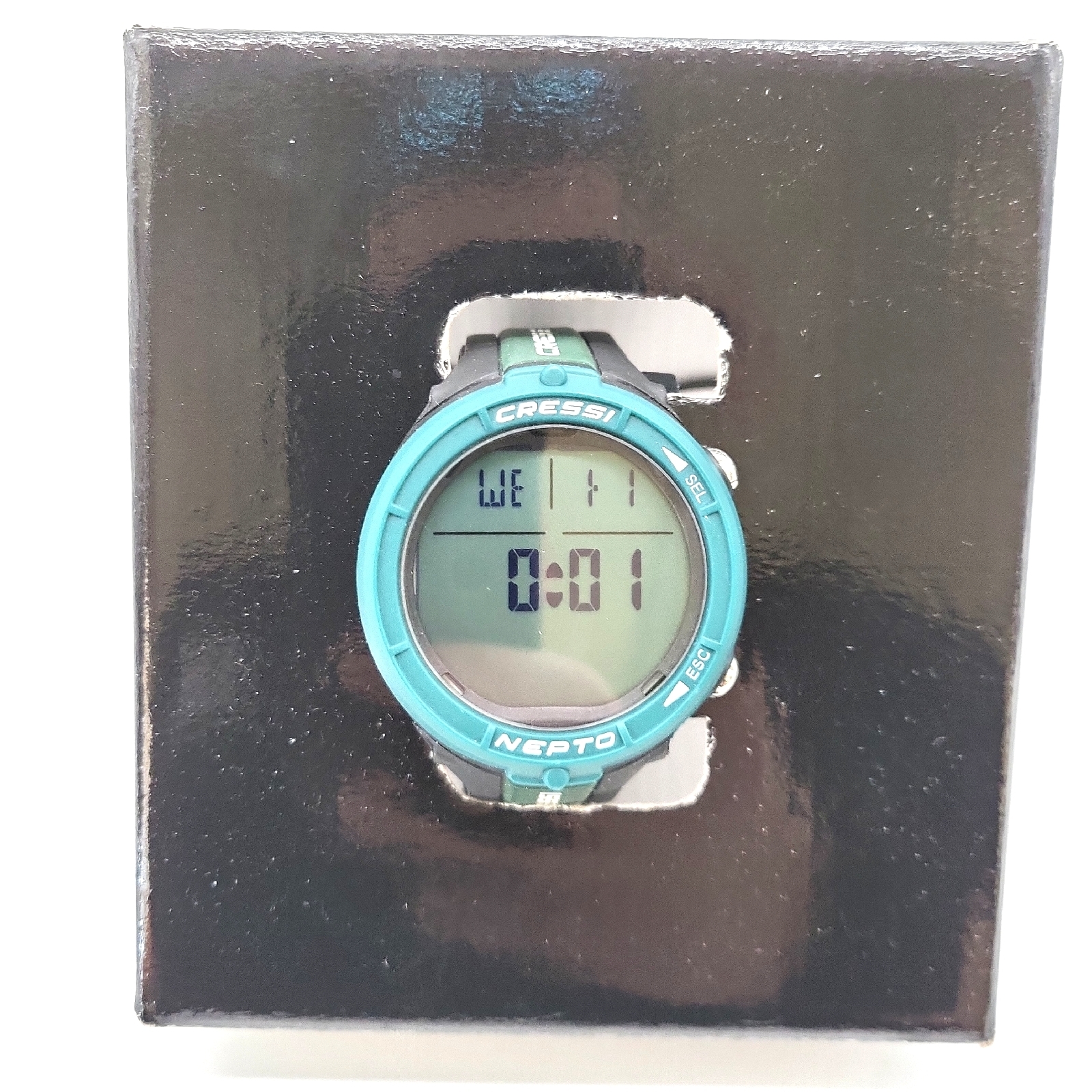 Cressi Tauchcomputer Tauchausrüstung Nepto Watch grün Freitauchen Scuba Uhr Sport Tauchen