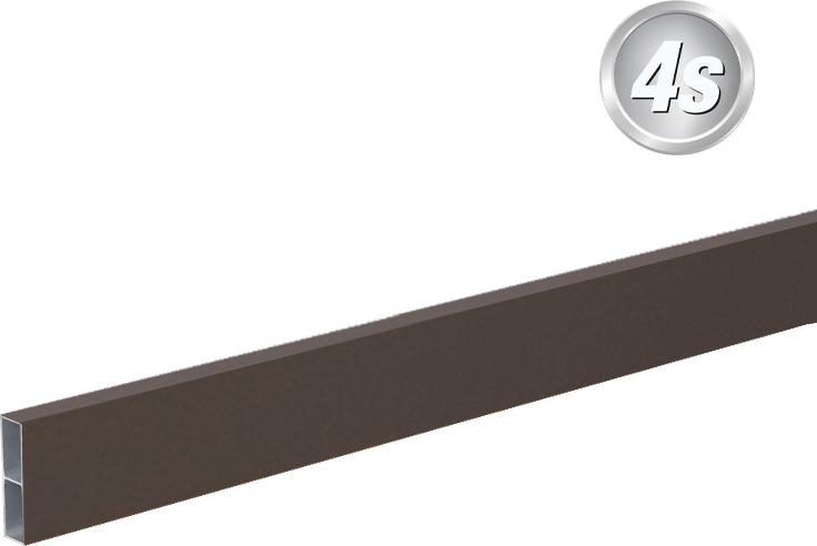 Josef Steiner Alu Querlatte 20 x 80 mm - Farbe: schokobraun, Länge: 300 cm, Höhe: 8 cm