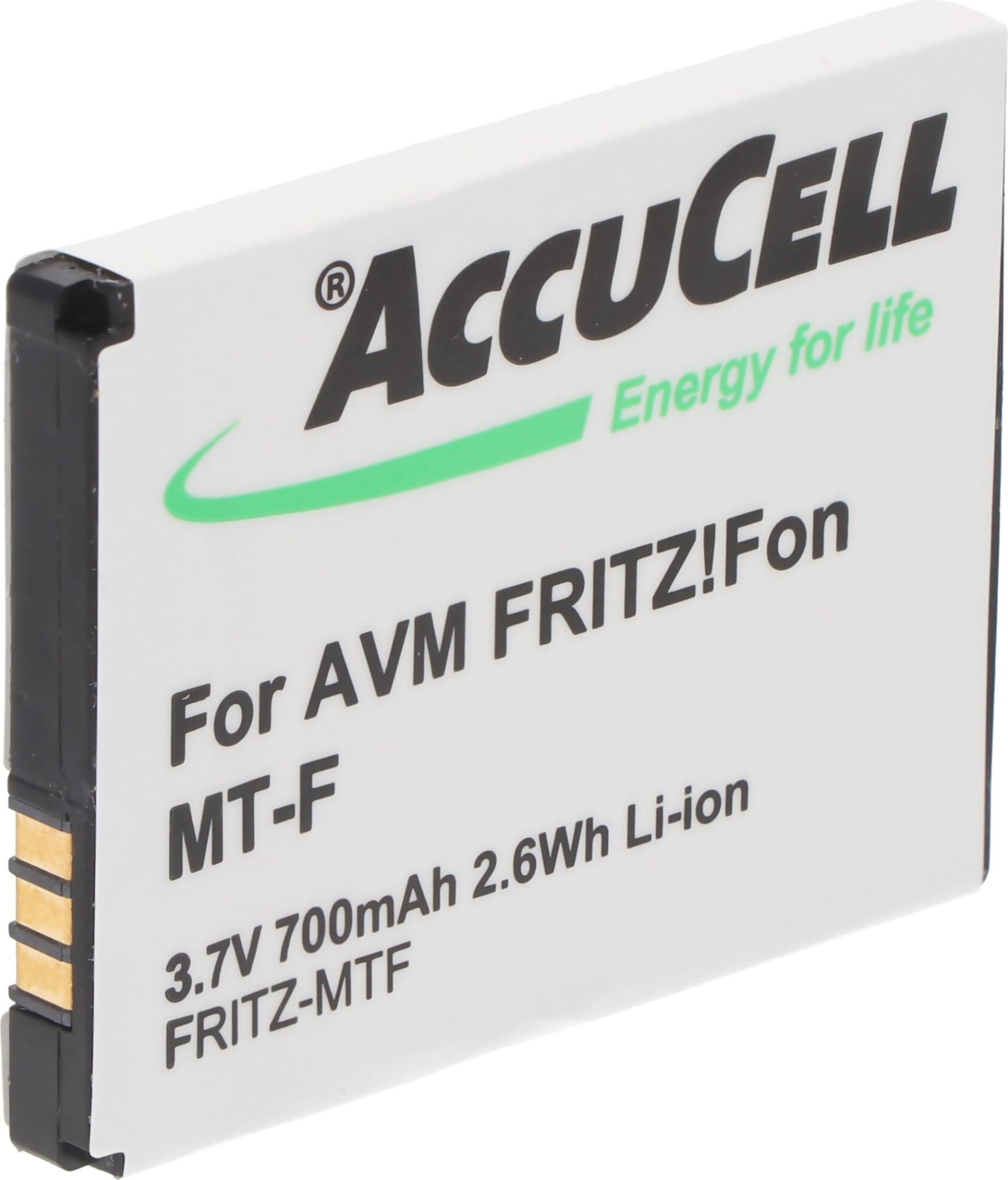 AccuCell Akku passend für schnurlos Telefon FritzFon MT-F Akku 312BAT006, 312BAT016 FRITZ-MTF