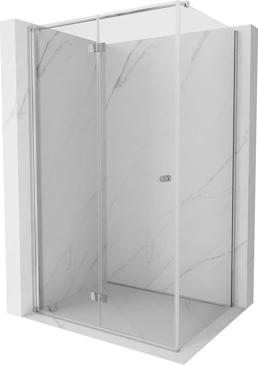 Mexen Mist-F T faltenlinke Duschkabine 105 x 90 cm, transparent, Chrom - 8A6T-105-090-01-00-L