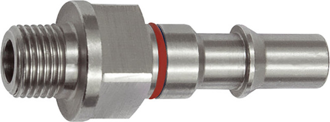 Riegler Unverwechselbarer Nippel NW 6, ISO 6150 C, G 1/4 AG, rot 426.61-R