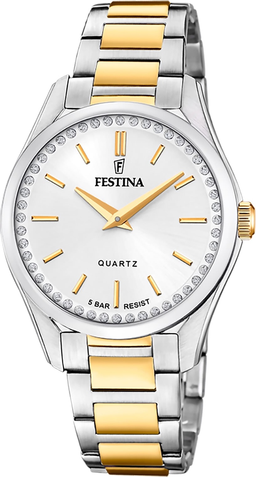 Festina dámske náramkové hodinky z nehrdzavejúcej ocele strieborné zlato Fashion D2UF20619/1