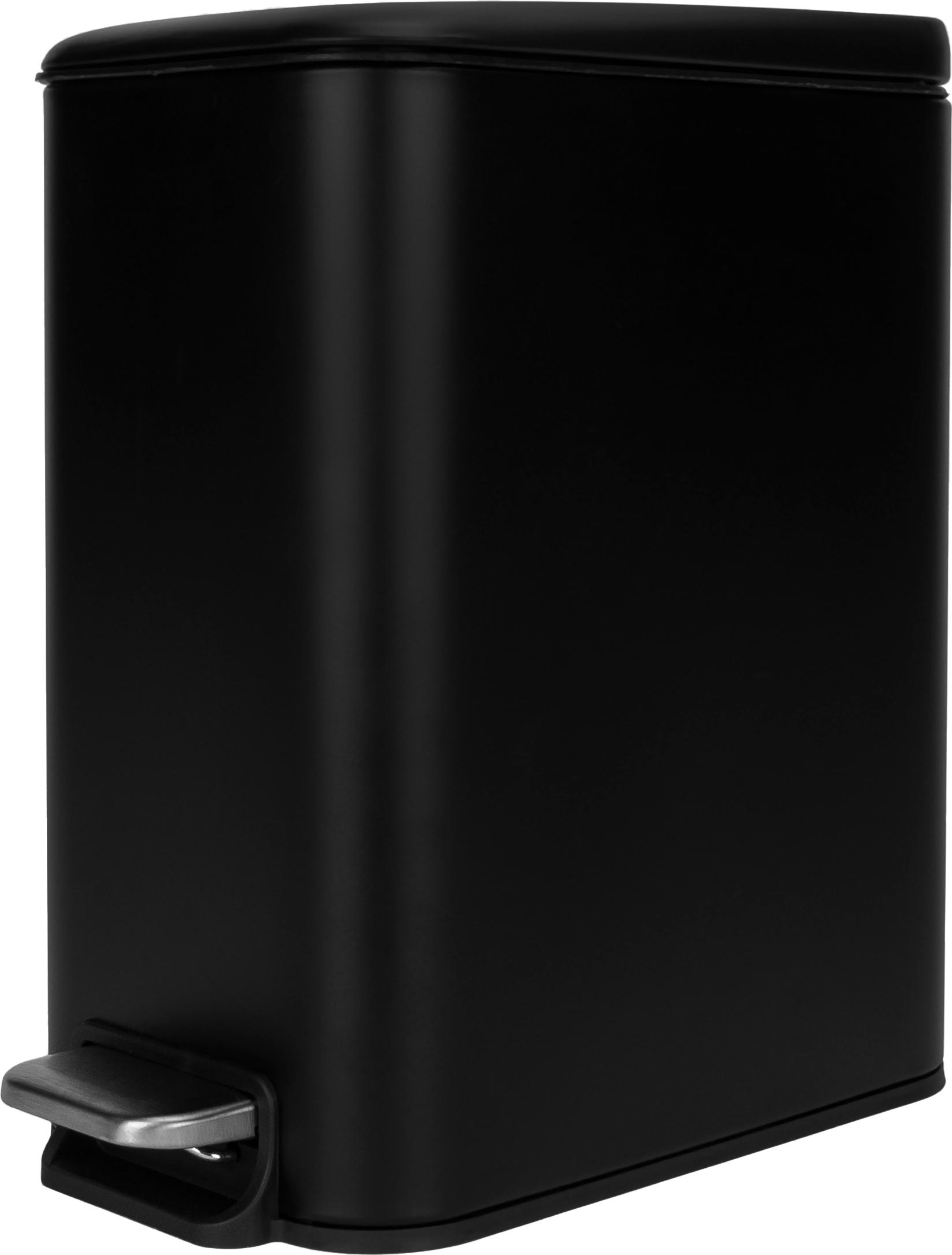 QUVIO Tret-Abfalleimer - Abfalleimer mit Deckel - Abfalleimer mit einem Fassungsvermögen von bis zu 12 Litern - Abfalleimer Bad - Küchenabfalleimer - Abfalleimer mit 1 Behälter - Abfalleimer - Metall - 5 L 7330