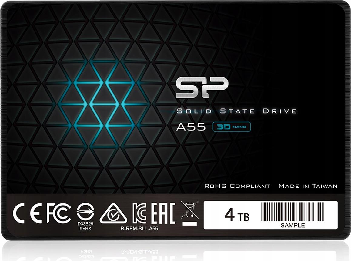 Schnelle SSD Sp Silicon Power 4 TB A55 SLC SATA III 7 mm für Ultrabooks