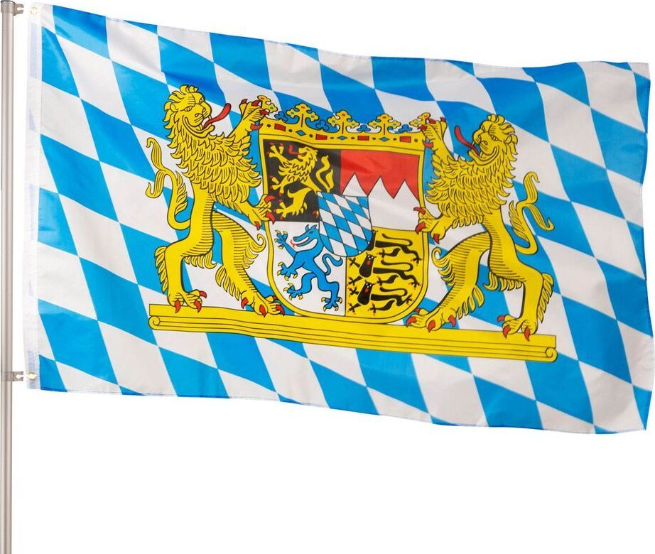 PHENO FLAGS Premium Bayern Flagge 90 x 150 cm Bayrische Fahne 2 Ösen 964
