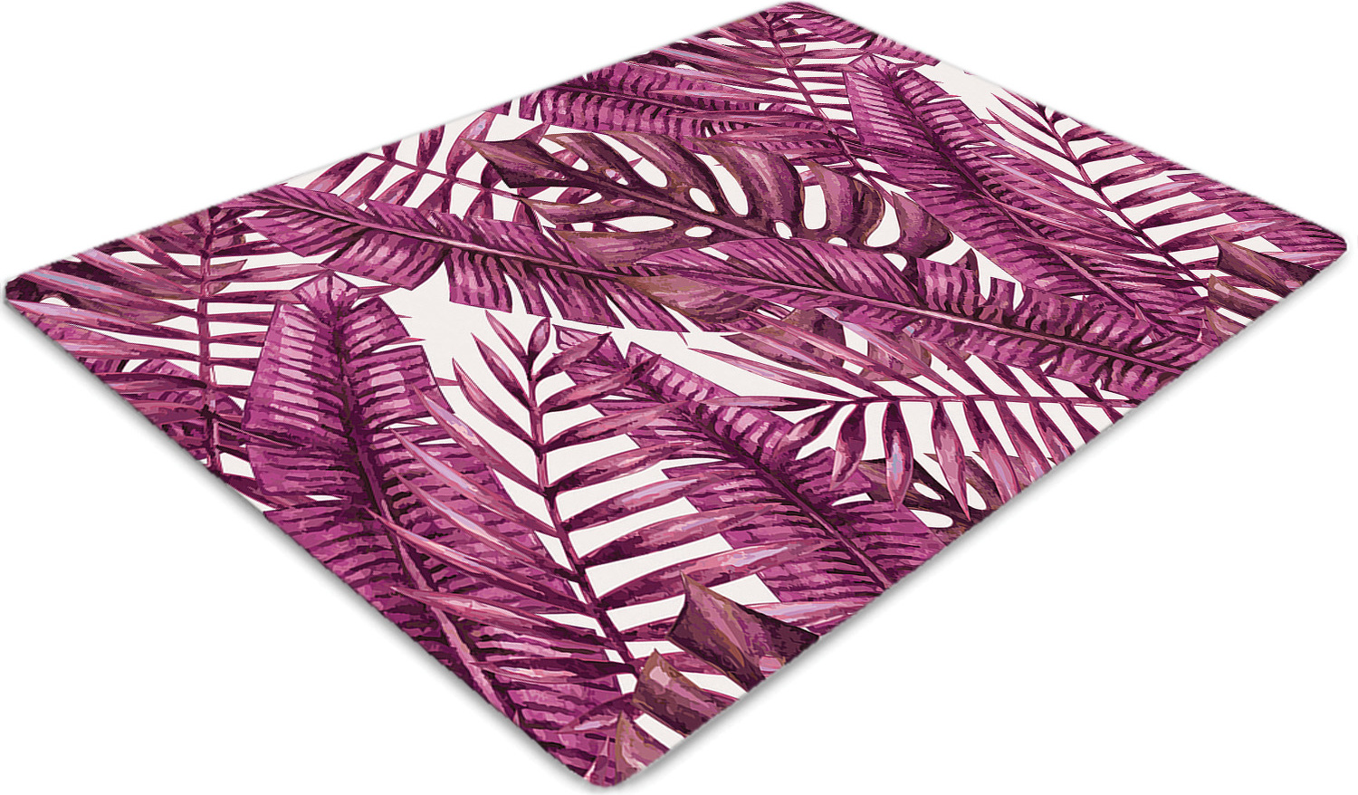 Podlahová ochranná podložka - Ochranná podložka pod stoličku - Podlahová podložka - 100x70 cm - Tropické listy