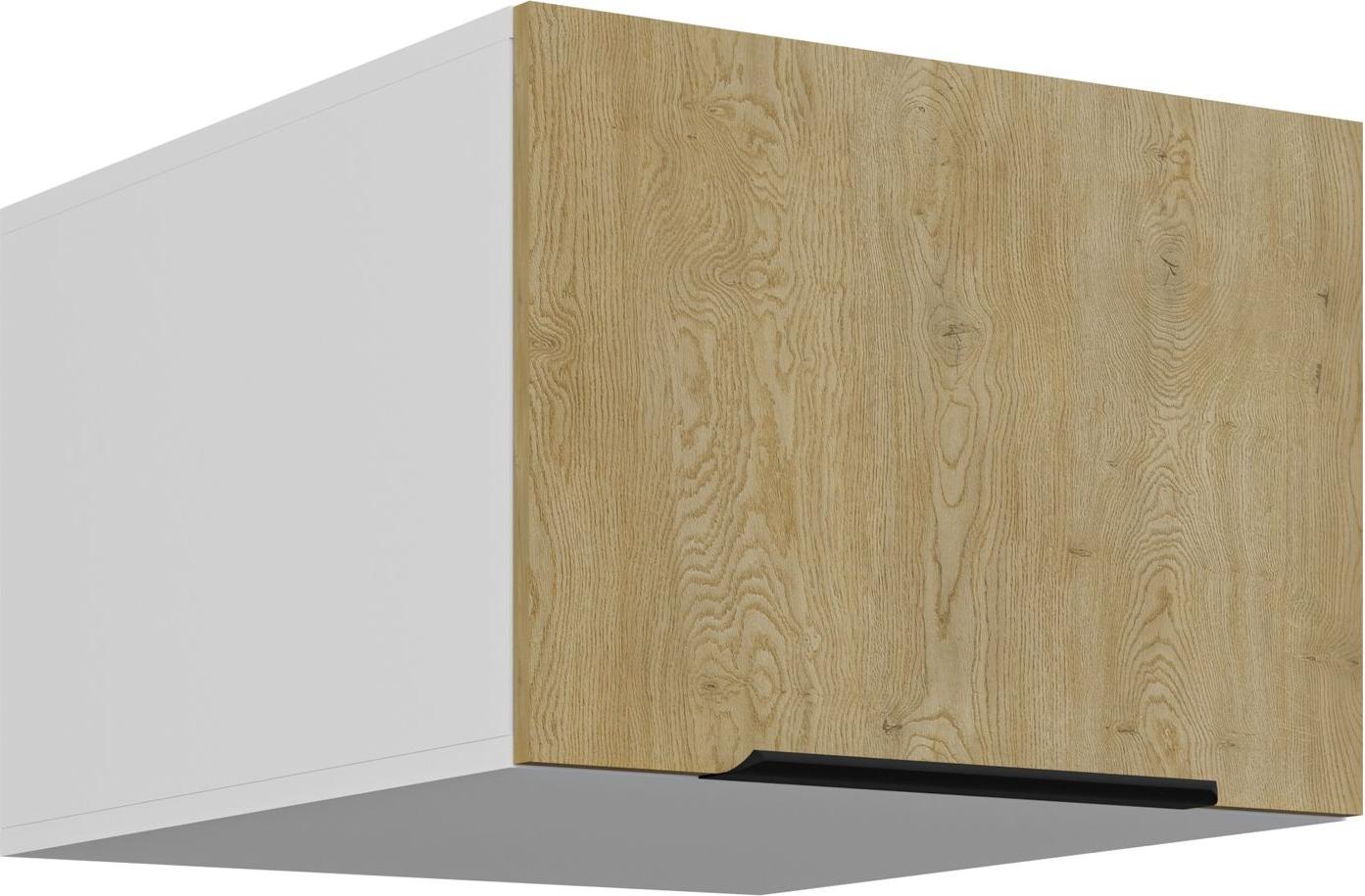 Küchenpreis-Bombe Aufsatzschrank Hochschrank 50 cm CREMONA Eiche hell + Weiß matt Küchenzeile Küchenblock Küche Einbauküche