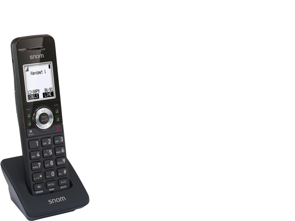 Snom M10 Office Mobilteil DECT Telefon Anruferidentifikation schwarz 4452