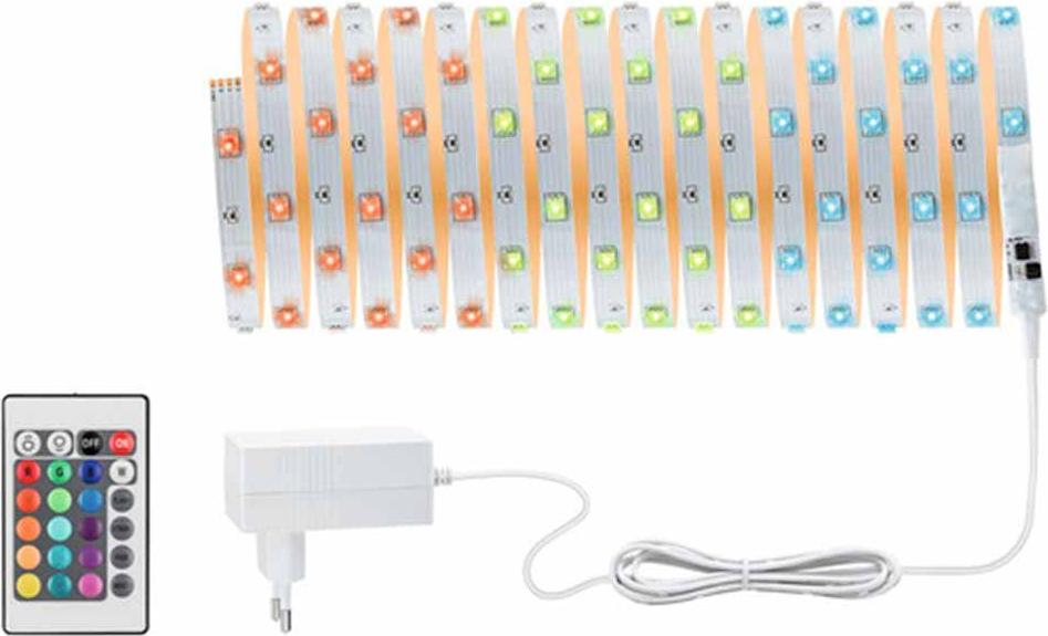 Paulmann TIP Betriebsfertiges LED Strip-Set 10 m 600 lm 3000 K RGB Farbwechsel 120 LED´s 24V + Fernbedienung 3986