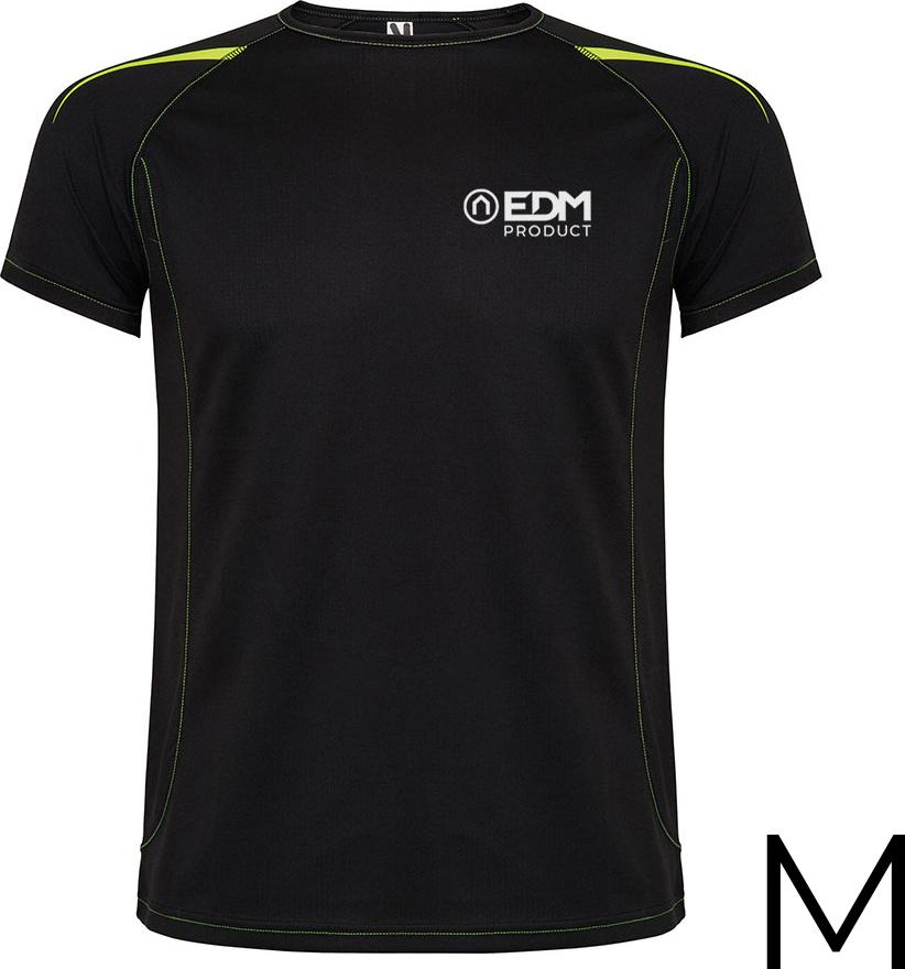 *Merchandising* Schwarzes Sport-T-Shirt Größe M Roly Edm