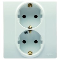 Bticino Steckdose SCHUKO Niloe 2fach ultraweiss 664543