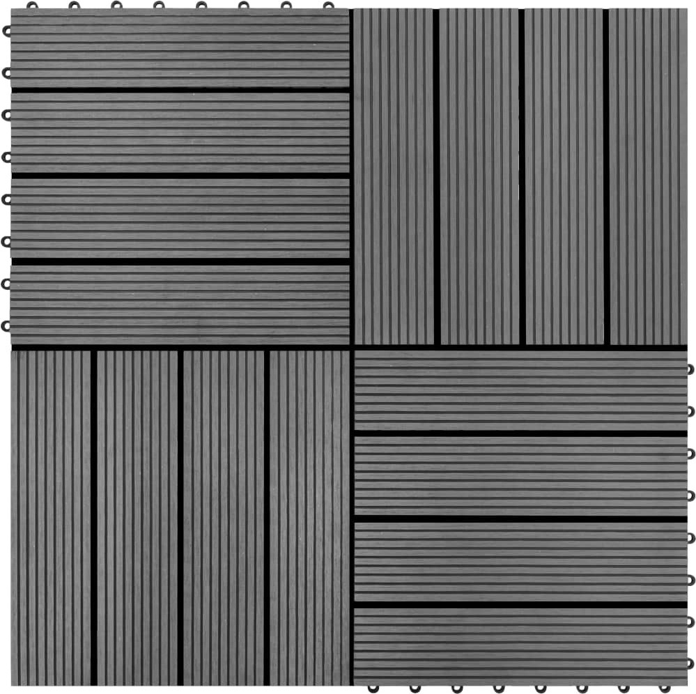 DKD HOME DECOR WPC Holz Terrassenfliese Bodenfliese Fliese 45940826