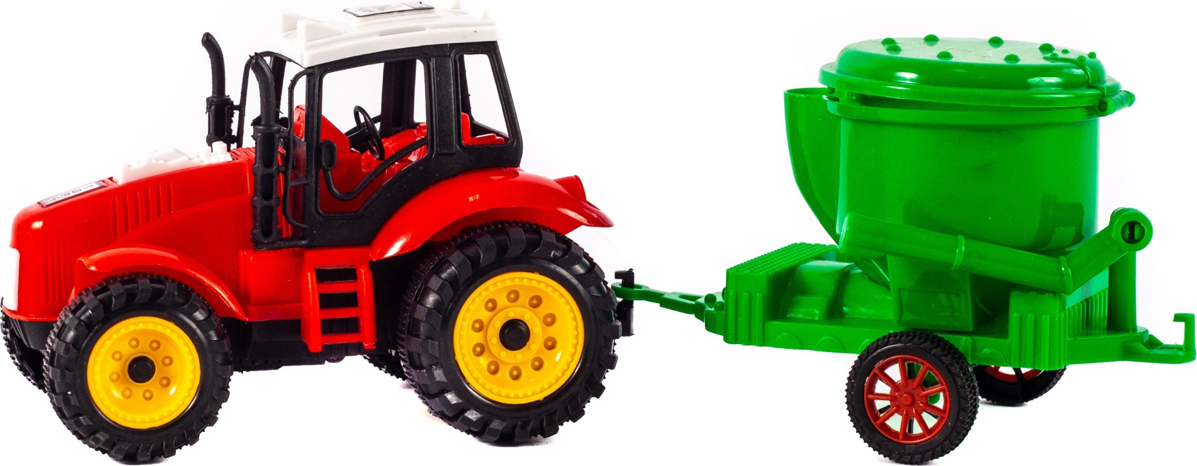 Midex Traktor mit Anhänger 35cm Landwirtschaftsfahrzeug - Spielzeugtraktor für Kinder
