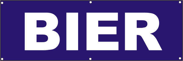 INDIGOS UG Werbeplane / Gerüstplane - p038 - Bier - NEU - 300 cm x 100 cm - für Baustelle, Garten, Zaun oder Veranstaltung plane-p38-300