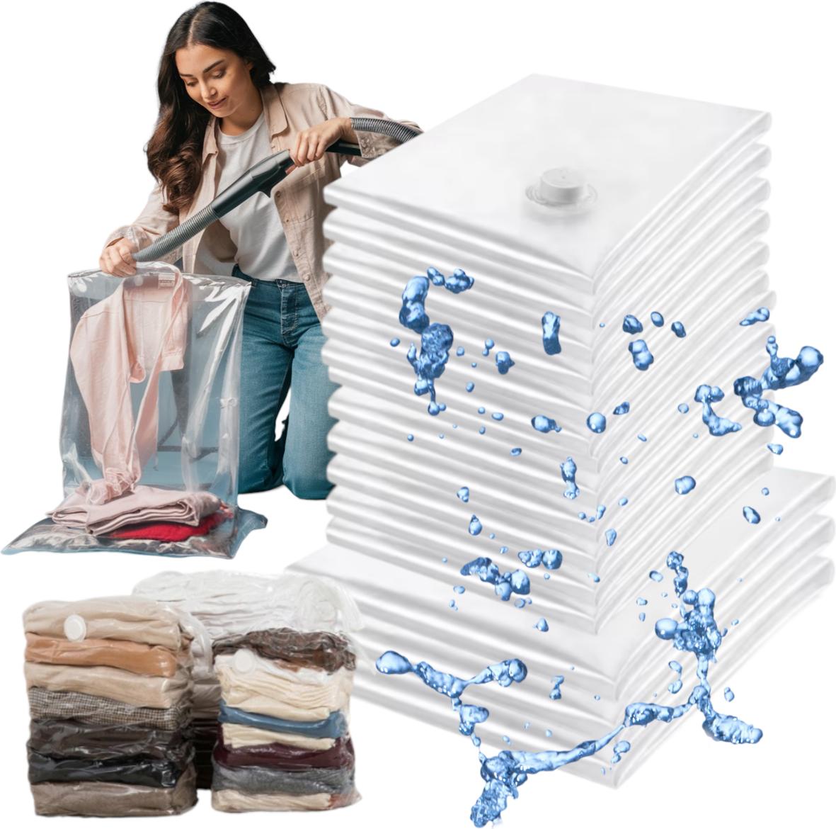 Vákuové vrecia na oblečenie 12 kusov 40x60, 3 kusy 50x70