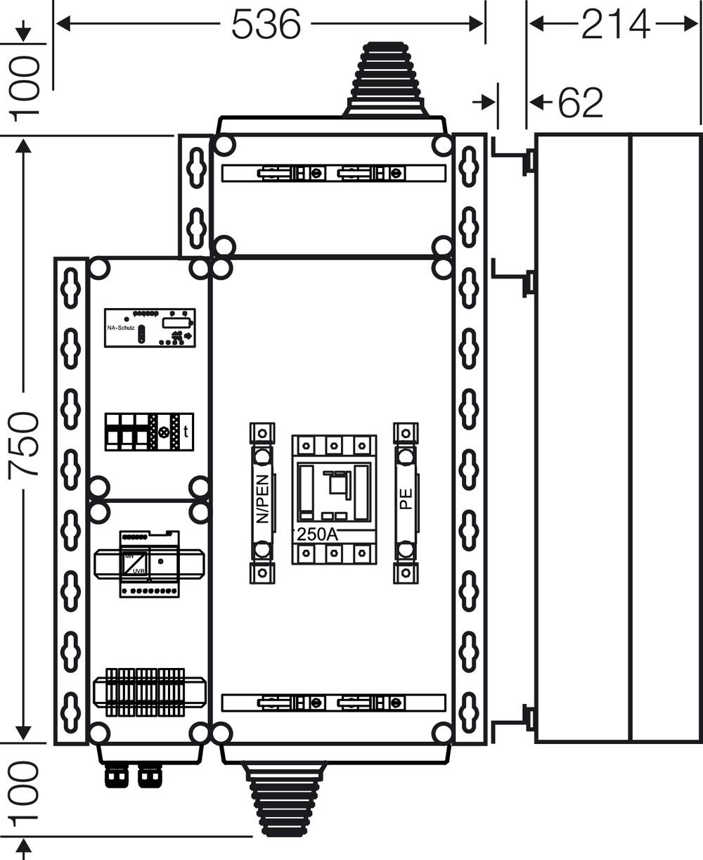 HENSEL PV-Freischaltstelle Mi AE 1243 150 kVA 3p m.Leistungsschalter 20001472