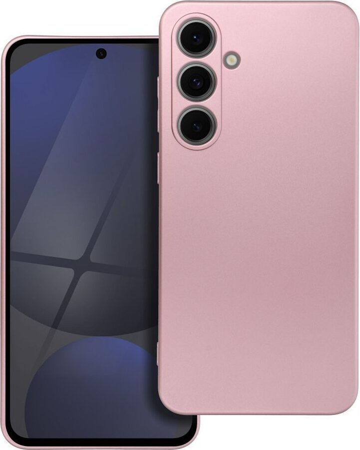 Kryt na mobilný telefón METALLIC vhodný pre SAMSUNG S24 FE ružový