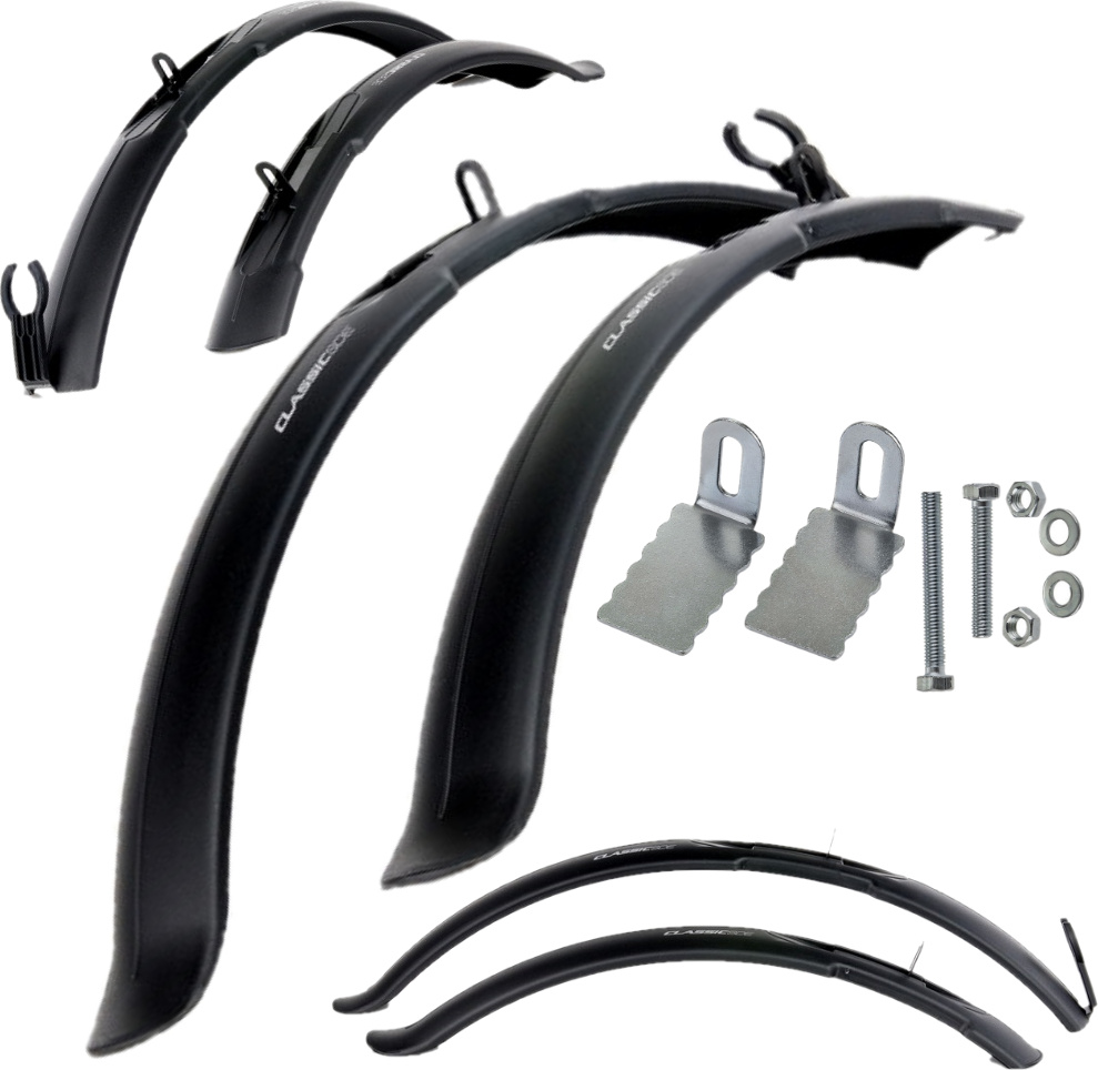 OUXI Parafanghi Bici, Parafanghi Bici Portatile Regolabile Parafango Anteriore e Posteriore per MTB Mountain Bike Mountain Bike per 24/26/27,5 Pollici