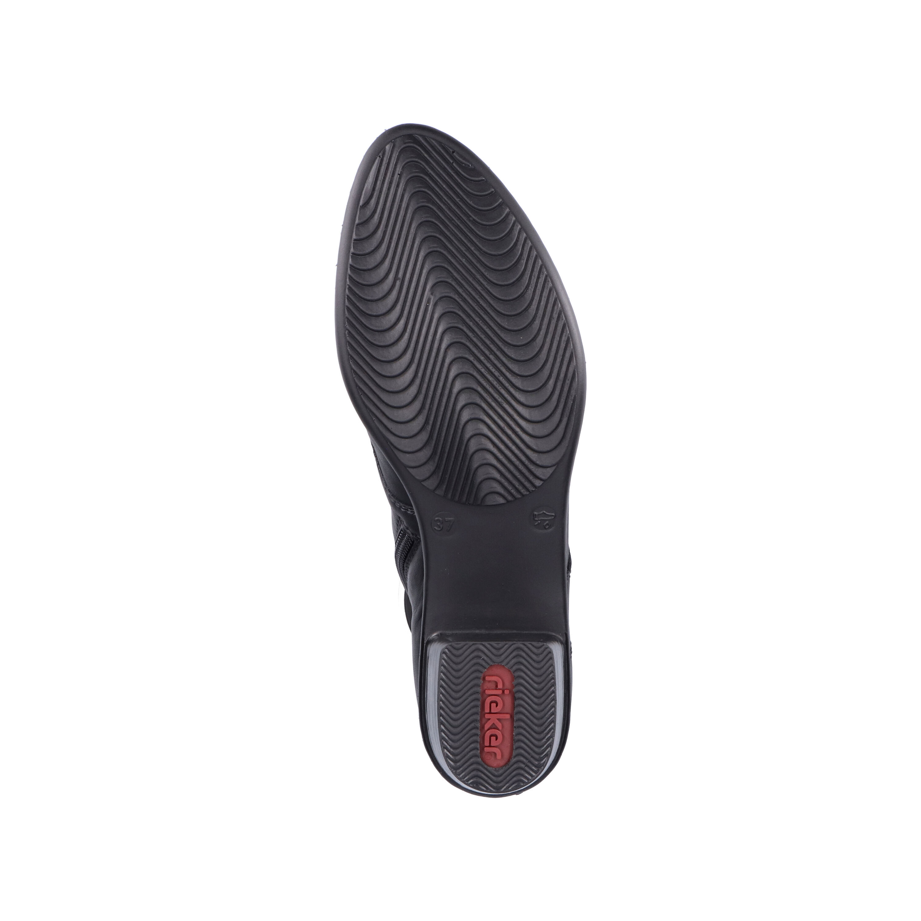Rieker dámska členková obuv cool rocky shaft insert so vzorom zip Y0700, veľkosť:39 EU, farba:Black