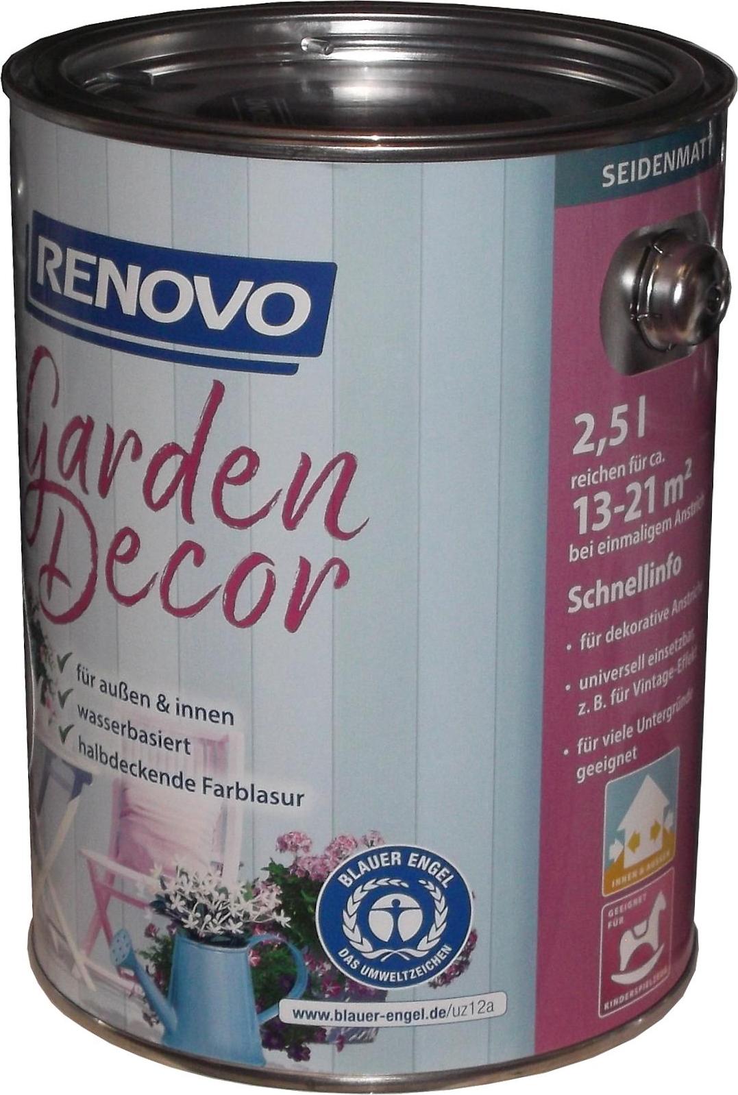 RENOVO GARDEN DECOR FARBLASUR 2,5 L Farbwahl, Farbe:Cloud White NEW-6052