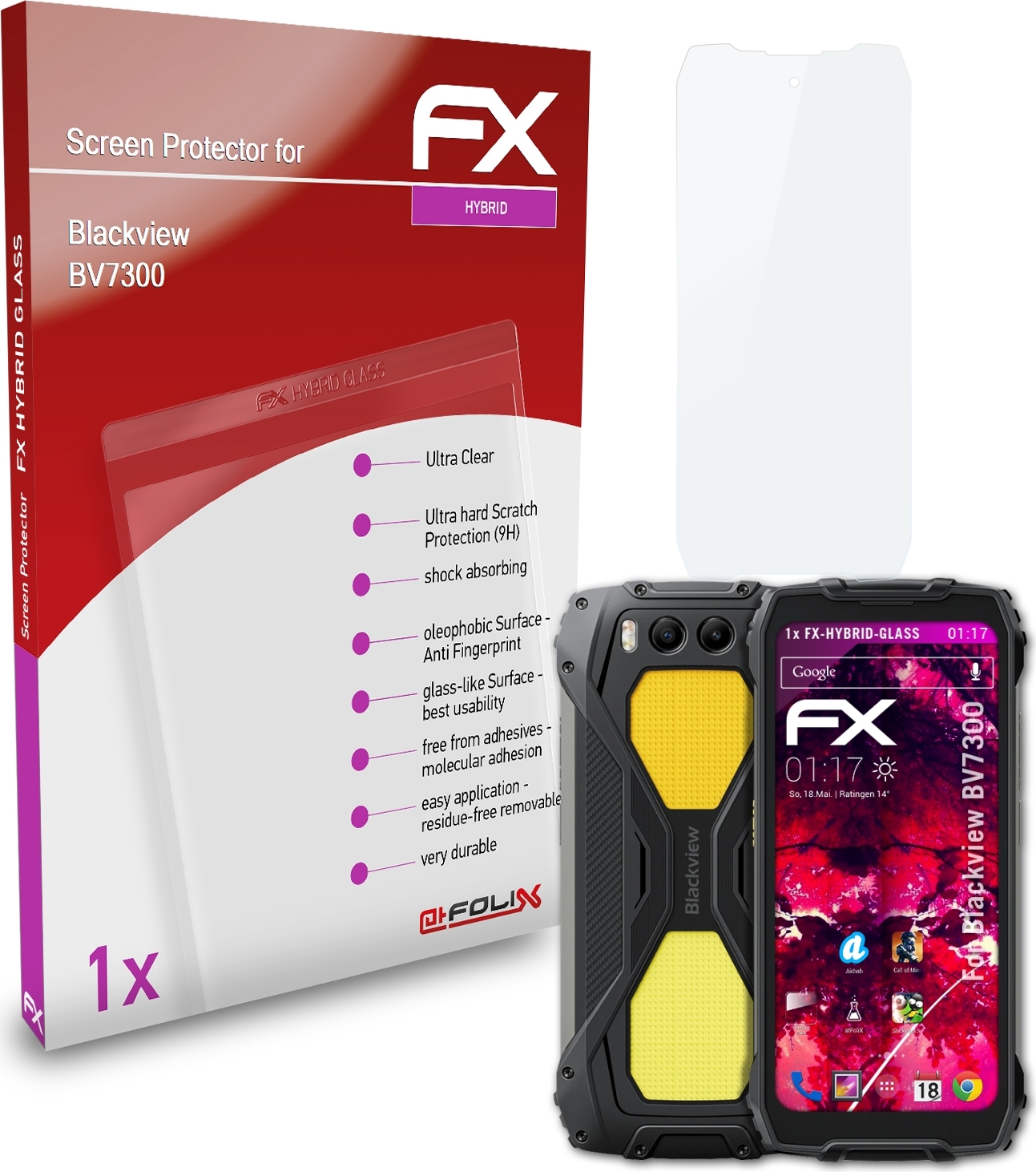 AtFoliX Panzerfolie Für Olympus E-M1 Mark II – 9H Hybrid-Glass, Kratzfest & Einfach Anzubringen