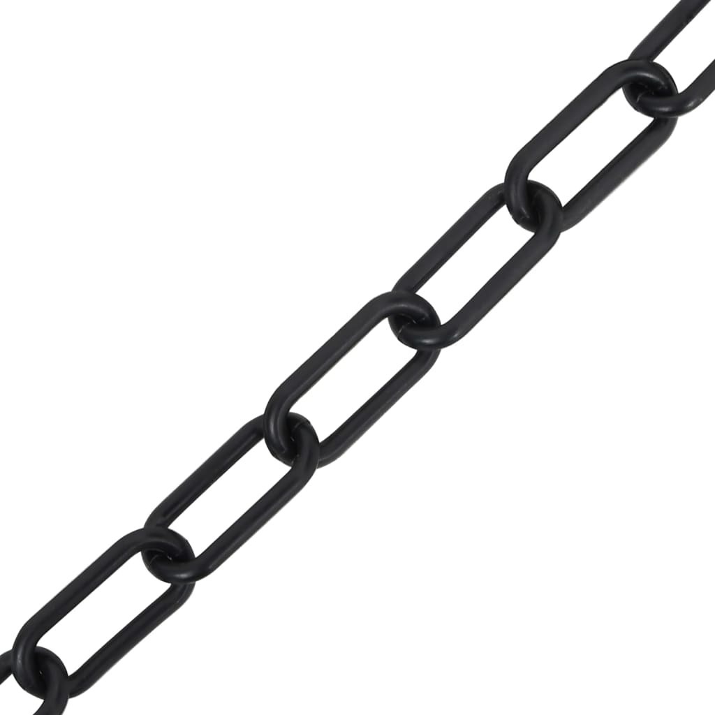 TIBU Absperrkette Aus Kunststoff (schwarz, 8mm, 50cm) – Witterungsbeständig, Flexibel & Stabil Für Baustellen & Events