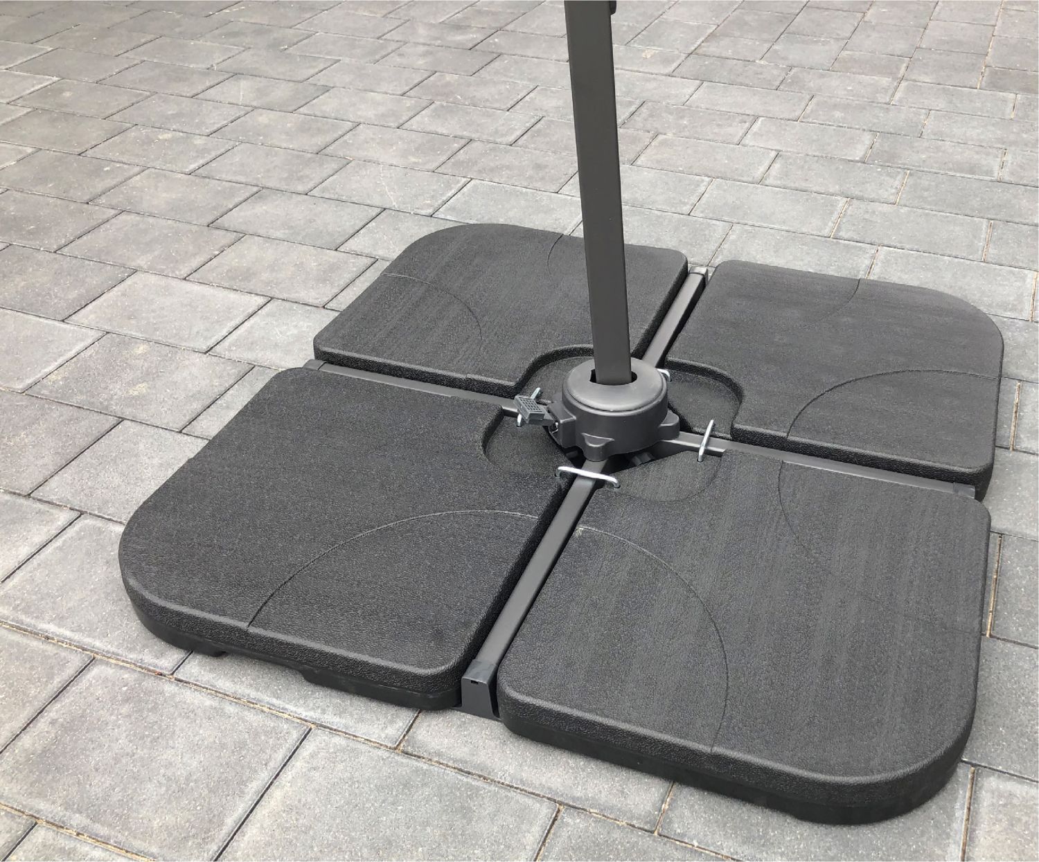 Buri Schirmständerplatten zum Befüllen Ampelschirmplatten Sonnenschirmplatten Sonnenschirmständer schwarz VX11218