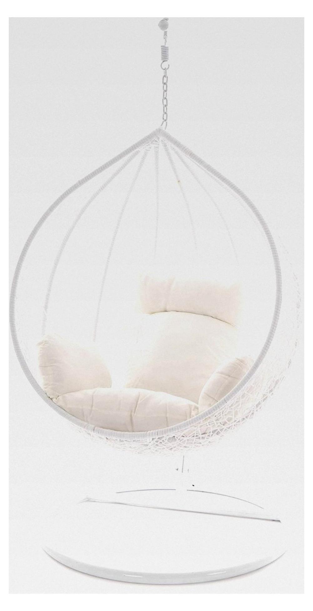 Hängesessel Polyrattan Schwebesitz Loungesessel (weiß)