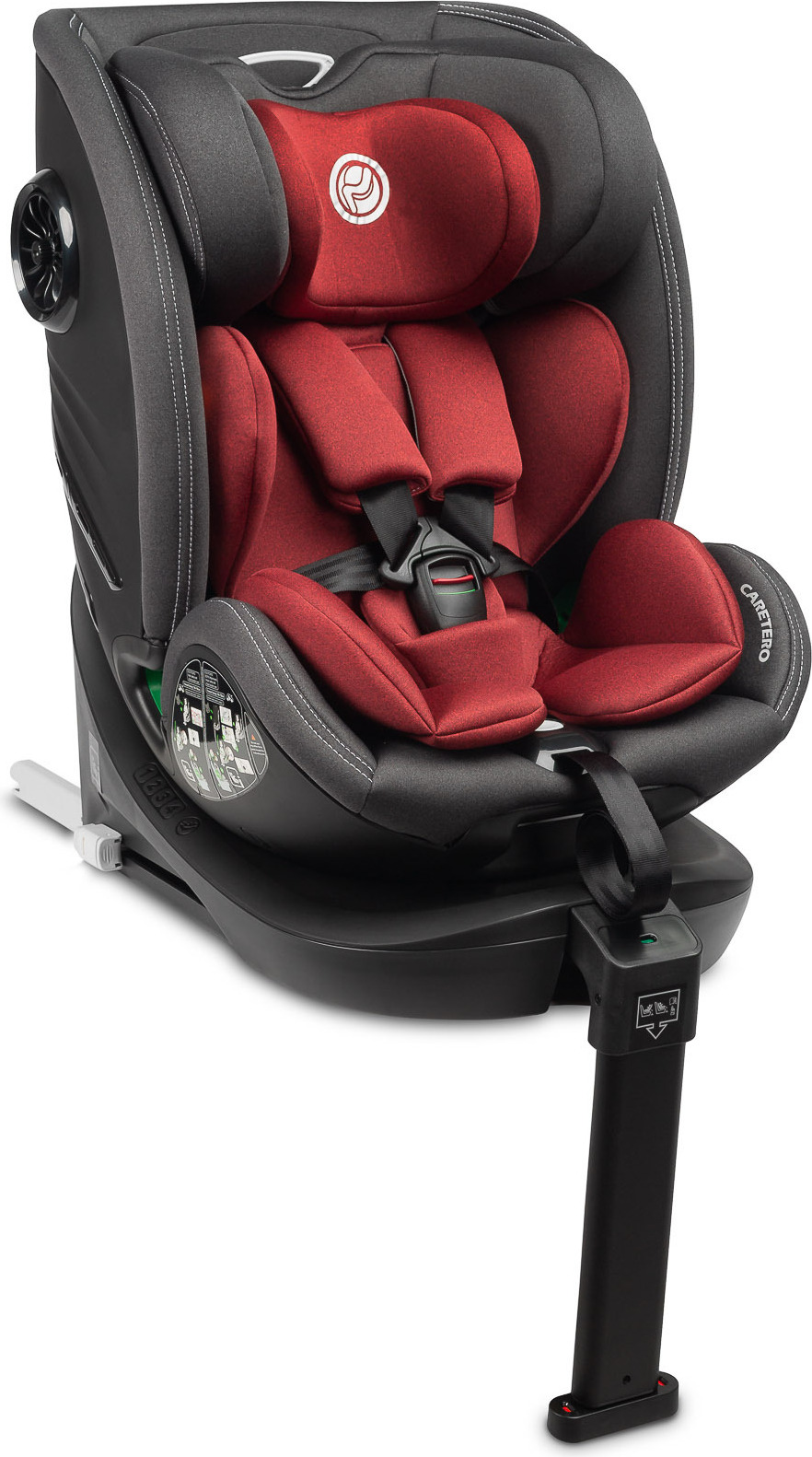 CARETERO Autositz Kinder Autokindersitz Fortis, ISOFIX, 40-150cm, Burgunderrot 56234