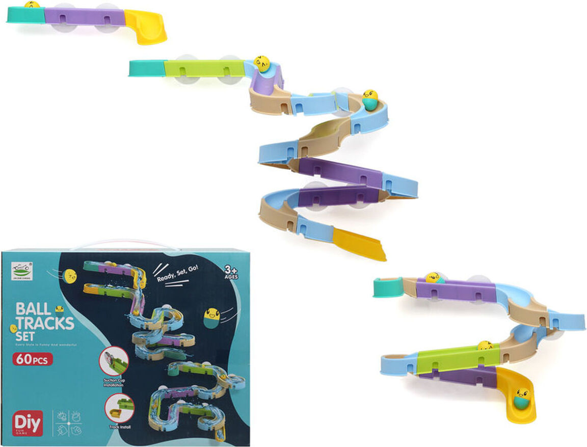 BigBuy Kids Konstruktionsrundkurs Ball Tracks Set 60 Stücke