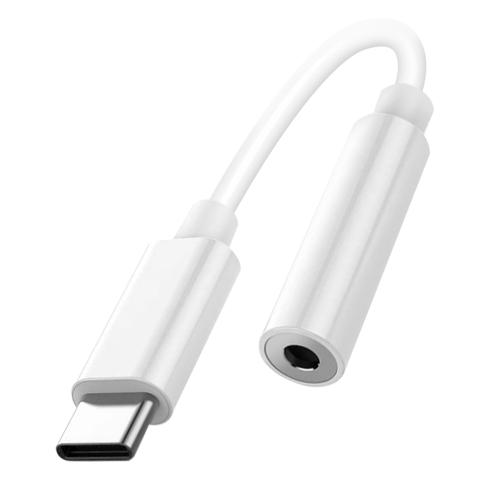Avizar, Audio-Adapter für Anrufe und Musik (USB-C auf 3.5mm Klinke), Weiß ADAJACK-4APL-USBC