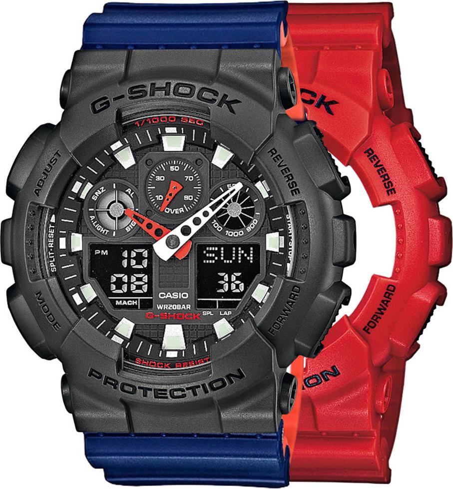 Casio G-Shock SET GA-100B-4AER hodinky + BEZEL 10467795 + BAND 10527467 20BAR