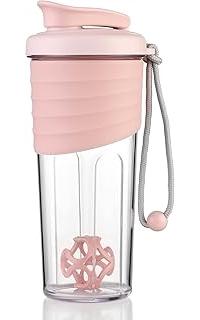 Protein Shaker,shaker für proteinshakes- für super cremige Fitness Eiweiß Shakes,shaker proteinshaker 700ml (Rosa)