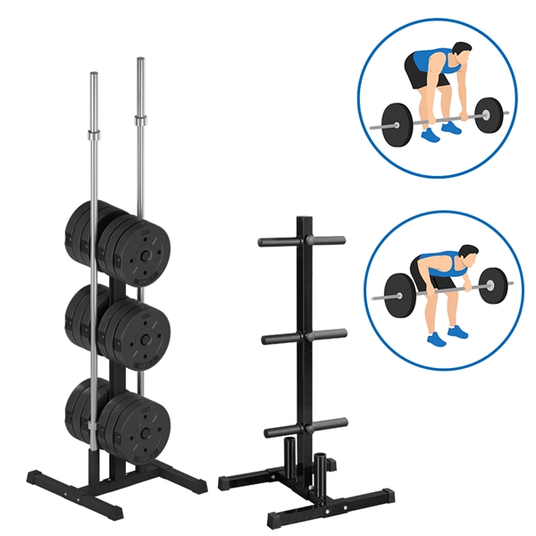 Yaheetech Hantelständer Verstellbar – Bis 250 Kg Belastbar, Höhe 114-179 Cm, Mit Anti-Rutsch-Füßen