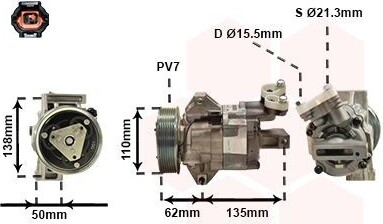 VAN WEZEL 1300K342 Vzduchový kompresor