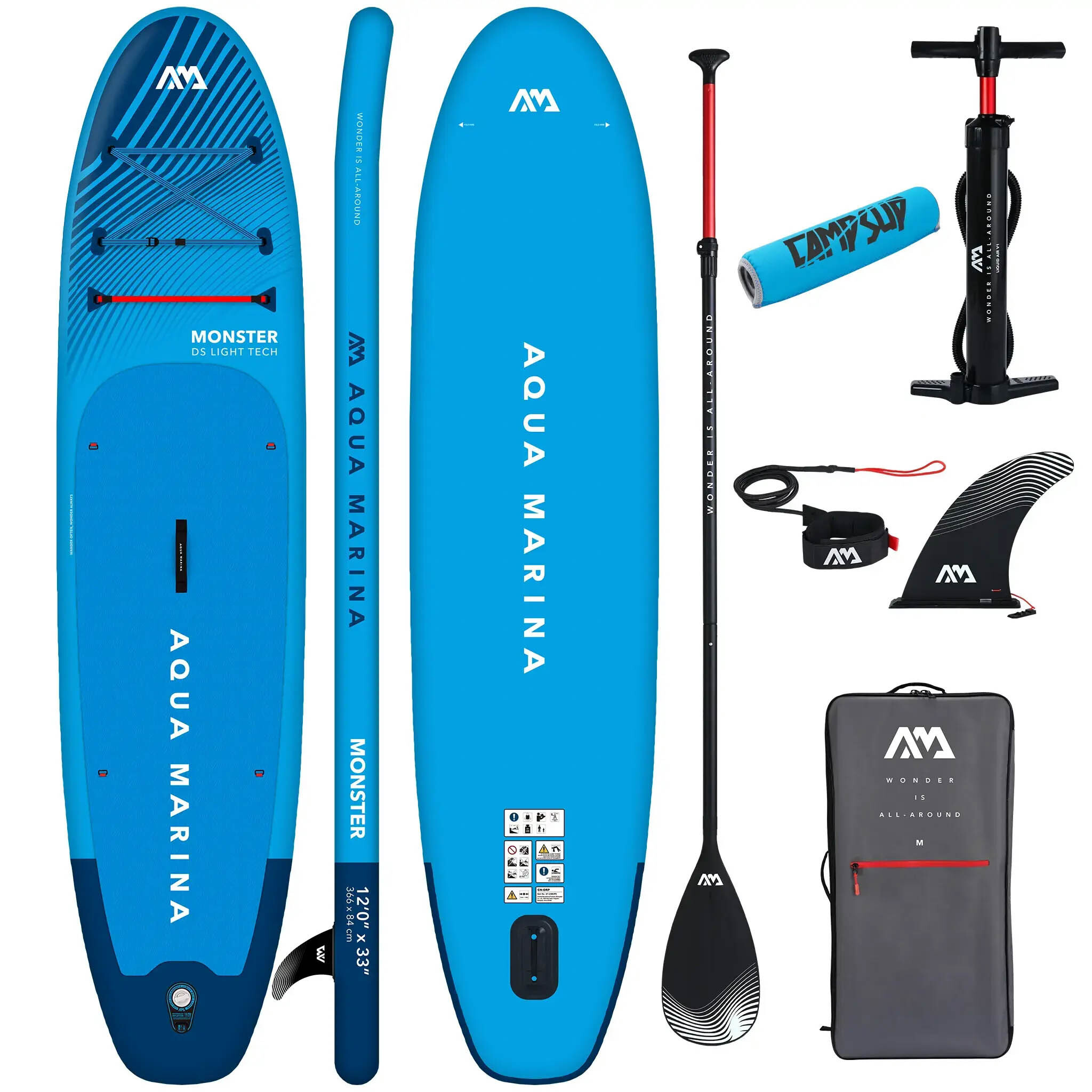 Aqua Marina SUP Board Monster 12'0" Blue nafukovací set vrátane príslušenstva - 366 cm paddle board + pádlovacia bója 2025