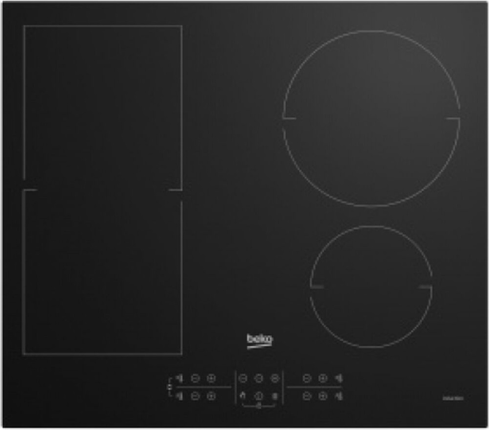 Beko HII64200FMT Induktions-Kochfeld, Glaskeramik, 58 cm Breite, 4 Kochstellen, Sensor-Bedienelemente