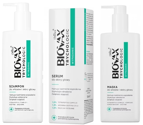 Biovax Trychologic Sada proti Vypadávaniu Vlasov: Šampón 200 ml + Sérum 50 ml + Mask 200 ml